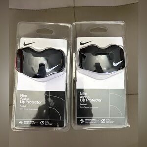BNWT LOT OF TWO (2) NIKE ALPHA LIP PROTECTOR MOUTH GUARD BLACK